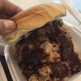 Big beef brisket sandwich