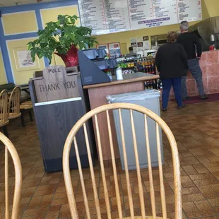 the inside of a restaurant