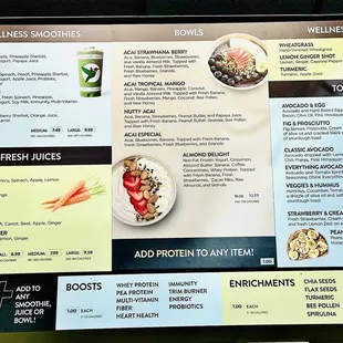 Menu and pricing as of 3/1/2024