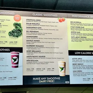 Menu and pricing as of 3/1/2024