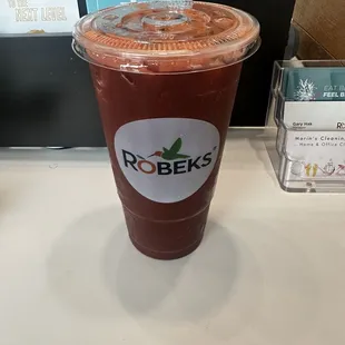 I forgot the name but it had kale, beets, ginger, celery, and apple. So good