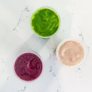 three different flavors