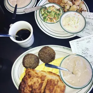 plates of food on a table