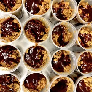 Hickory smoked pulled pork with Chef&apos;s &quot;Show Me Sauce&quot;