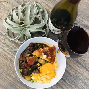 Beef Bourguignon with our 4 cheese Mac and a nice Pinot.