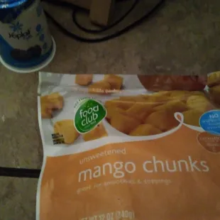 Frozen Mango Chunks $4.  Check the green &quot;food club&quot; logo.  These tend to be cheaper than brand names at Robert Fresh.