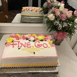 Retirement Cake - Wedding Cake Flavored