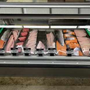 Seafood counter.