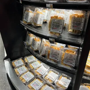 a display case full of cookies