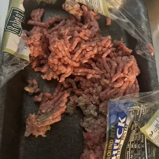 Old meat in the middle