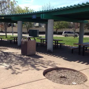 Shaded picnic area