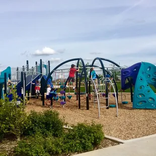 Great play structure. My fave colors too!