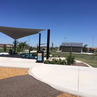 Bathrooms and shade!