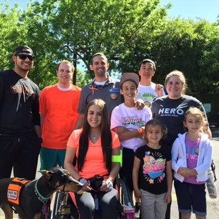 MS walk with family, staff, and patients.