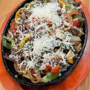 Steak fajitas