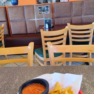 Chips and salsa upon arriving