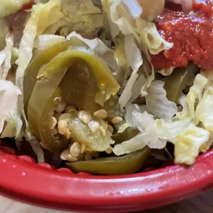 The yummy fresh jalapeños