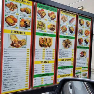 the menu