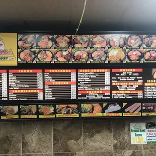 The menu