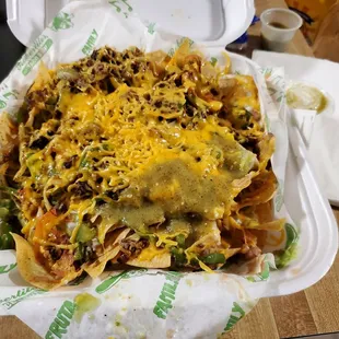 Shredded beef nachos