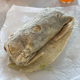 Carne asada burrito.