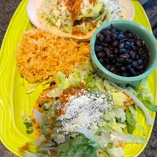 Fish Taco &amp; Chicken Tostada Combination Plate
