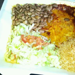 Red enchilada plate. So good.
