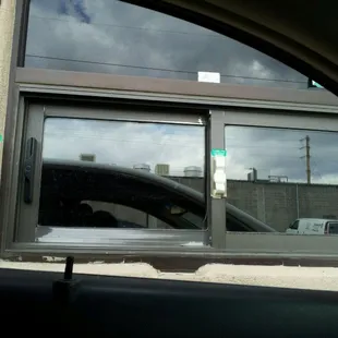 Drive thru window. Awkward.
