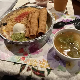 Beef and chicken Floutas. The best