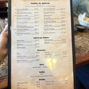 Menu seafood dishes feb 2023