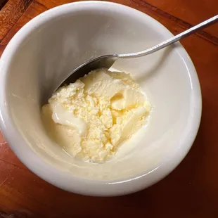 a bowl of ice cream
