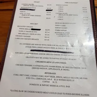 Menu (1/2)