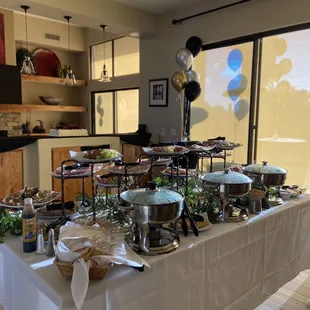 This was just one table of food. The hot food buffet isn't pictured.