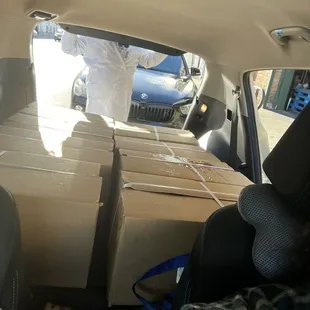 The amazing worker who loaded up the car for us. Thank you Edgar!
