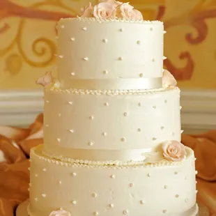 a three tiered wedding cake