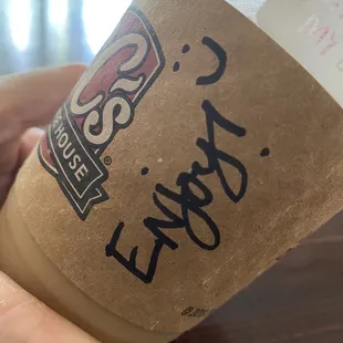 Cute message from barista