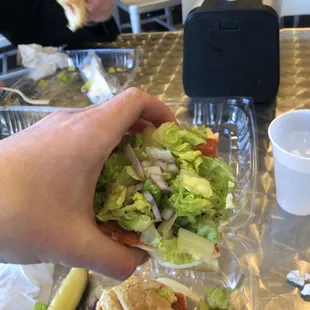 Italian Sandwich ? More like an open face taco with a salad on top?
