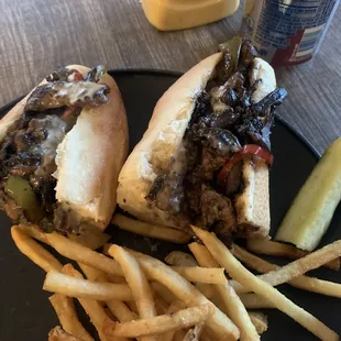 Philly and fries! This picture doesn't do it justice !