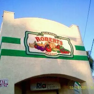 the front of the building