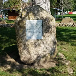 plaque dedicated to historical moment in park history