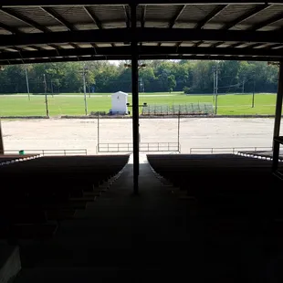 view from the top of the amphitheater of the race track