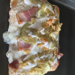 Bacon ranch with kettle chips and prescribed burn hot sauce