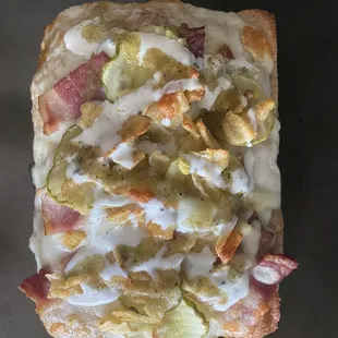 Bacon ranch with kettle chips and prescribed burn hot sauce