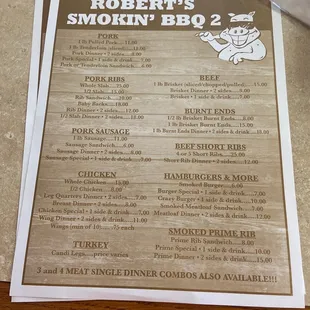 Menu front