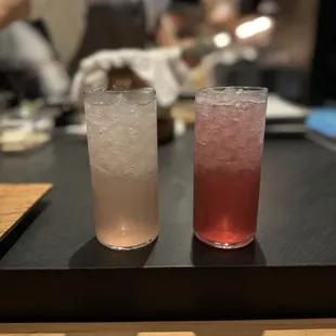 Blood orange, Wakayama lemon, whisky and Monnenpop Kumquat, grapefruit, vodka | IG: xstina.eats