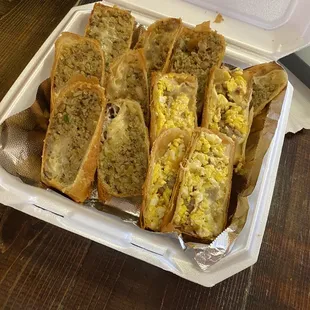 Boudin Egg Rolls and Breakfast Egg Rolls