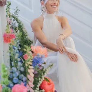 Beautiful Libby on her wedding day at French Park.