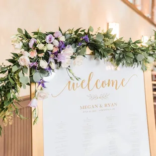 Decor for a wedding seating chart