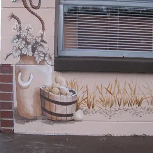 a painting on the side of a building
