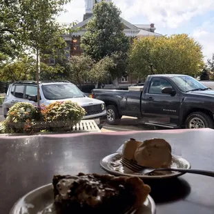 a plate of cake and a fork